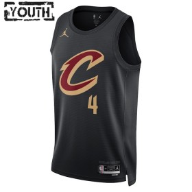 Maillot Basket Enfant Cleveland Cavaliers Evan Mobley 4 2022-23 Jordan Statement Edition Noir Swingman